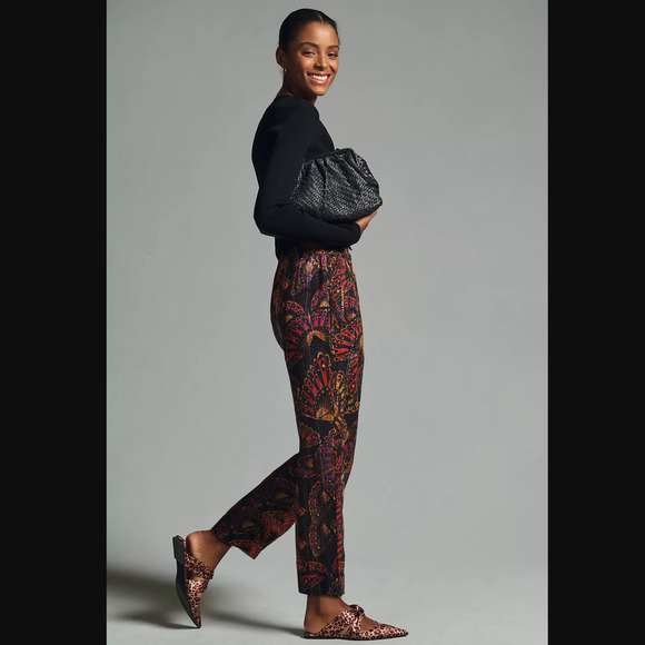 Farm Rio Shimmer Printed Pull-On Pants - New Size Small - Picture 5 of 7